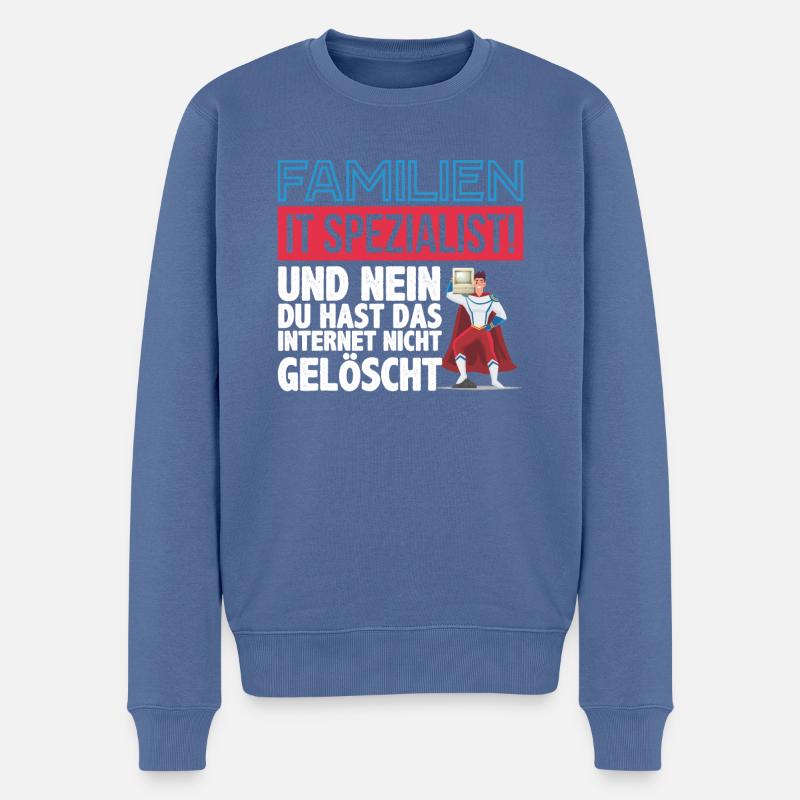 Programmierer Informatiker - Männer Premium Bio Pullover - Taubenblau