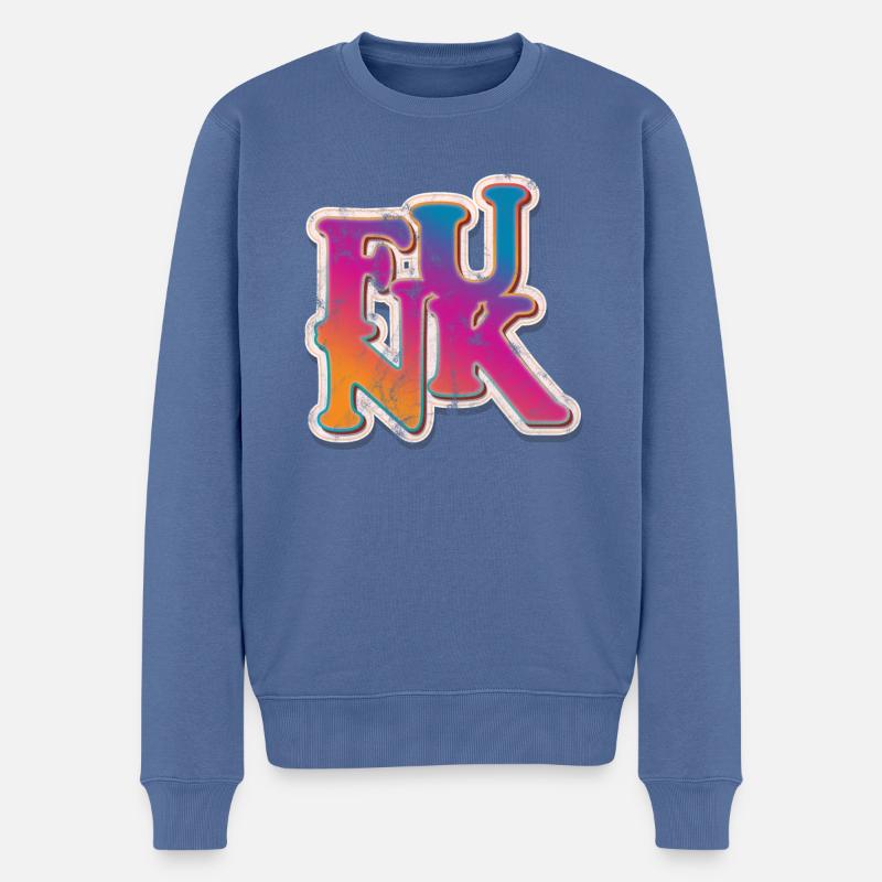 Funk rétro - Pull Premium bio Homme - bleu pigeon