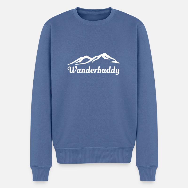 Wanderbuddy - Männer Premium Bio Pullover - Taubenblau