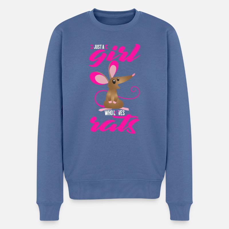 Ratten - Männer Premium Bio Pullover - Taubenblau