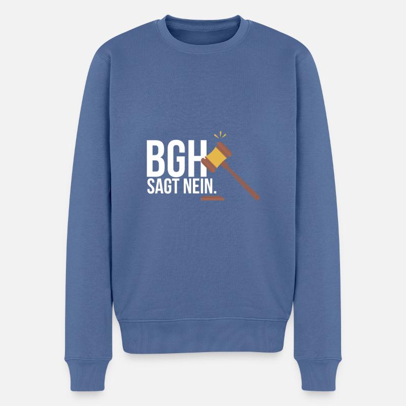 BGH Sagt Nein - Männer Premium Bio Pullover - Taubenblau