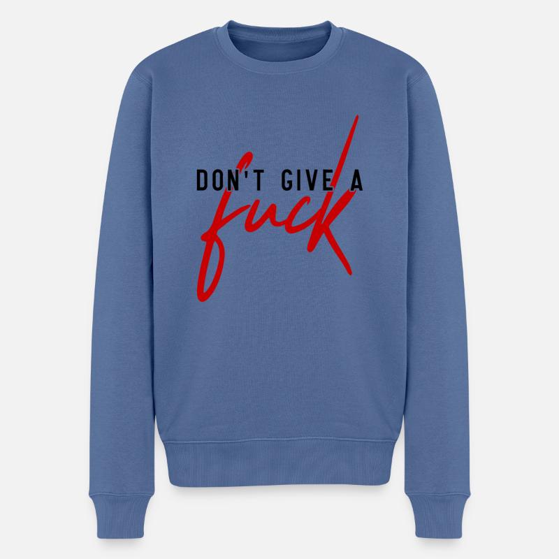 Putain de merde - baise-le - Pull Premium bio Homme - bleu pigeon
