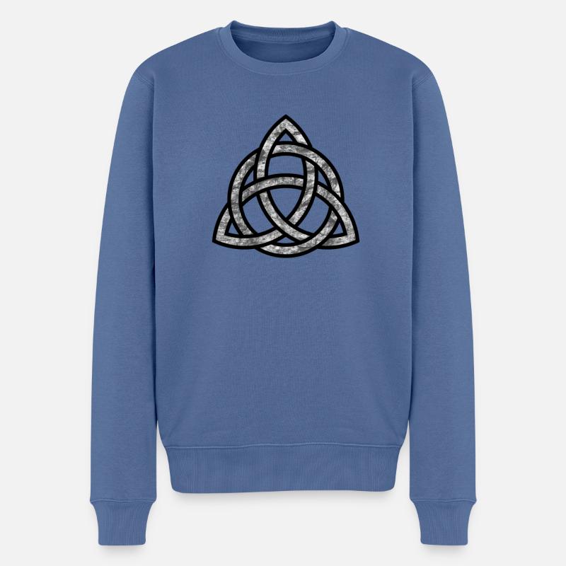 Keltischer Knoten - Männer Premium Bio Pullover - Taubenblau