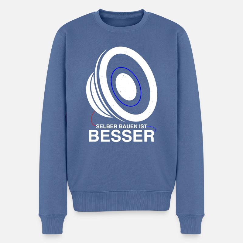 Lautsprecher selber bauen Bass Hifi Geschenk Box - Männer Premium Bio Pullover - Taubenblau