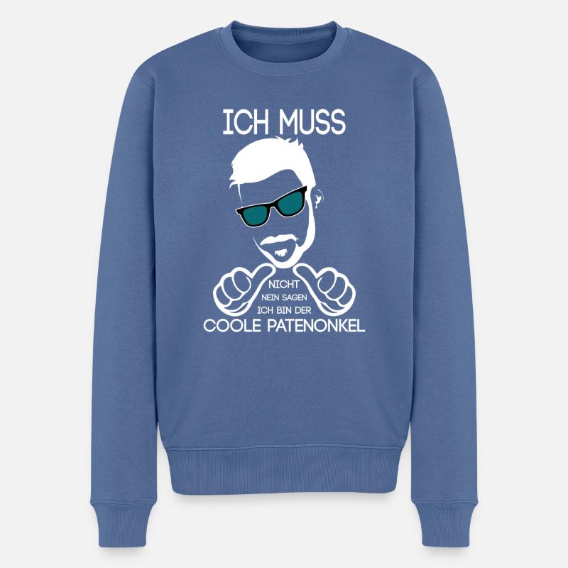 Patenonkel - Männer Premium Bio Pullover - Taubenblau