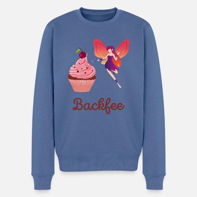 Backfee Bäckerin Backstube Kuchen Cupcake Muffin F - Männer Premium Bio Pullover - Taubenblau