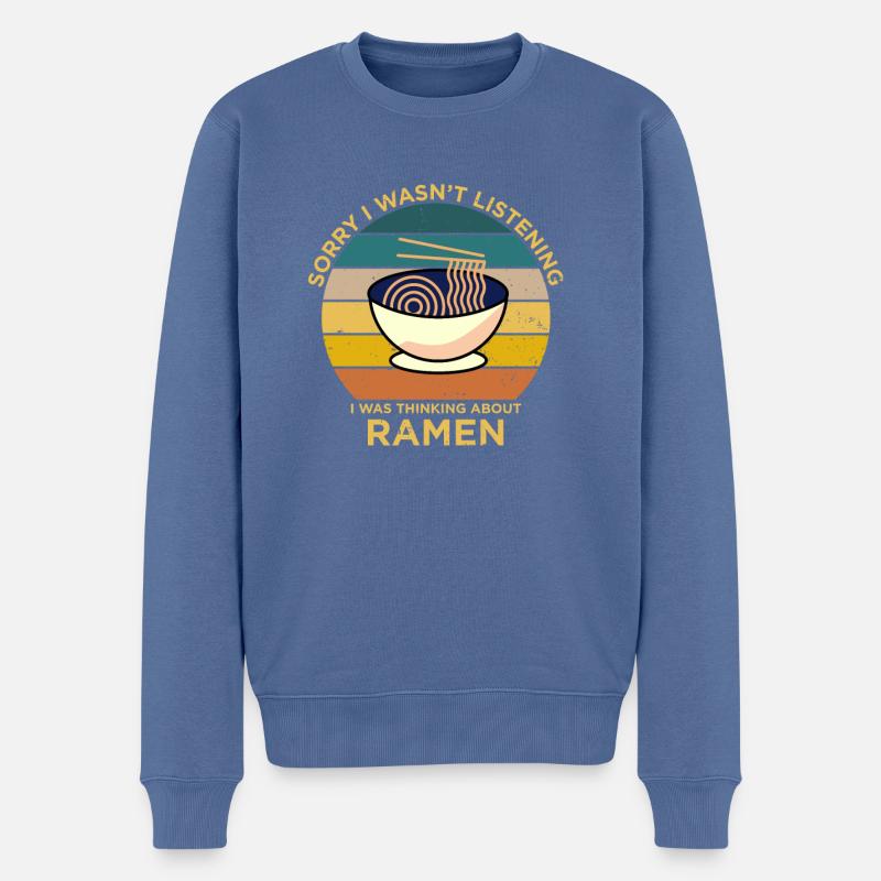 Cadeau rétro Ramen - Pull Premium bio Homme - bleu pigeon