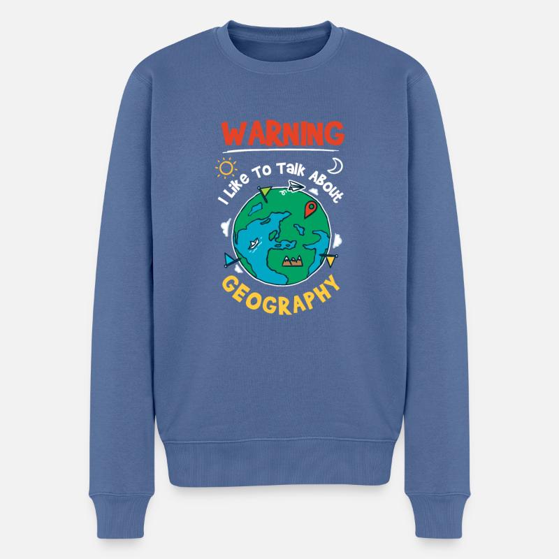 Lustiges Geografie Reisefan Geschenk - Männer Premium Bio Pullover - Taubenblau
