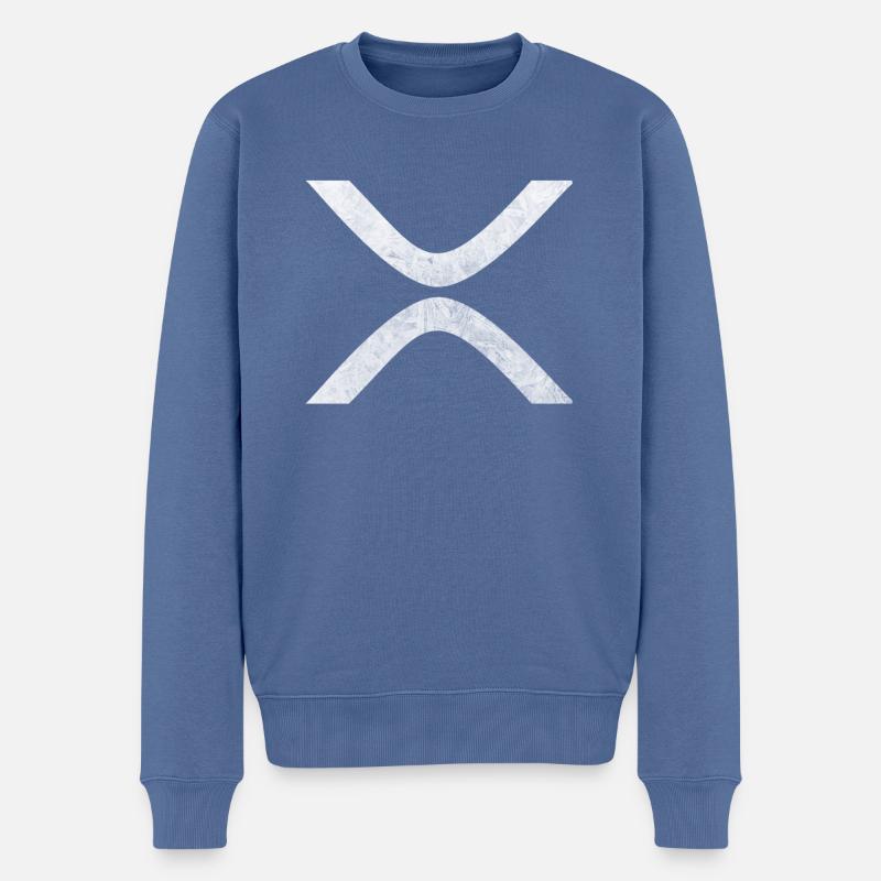 Ripple Logo Kryptowährung Hodl Krypto Investor XRP - Männer Premium Bio Pullover - Taubenblau