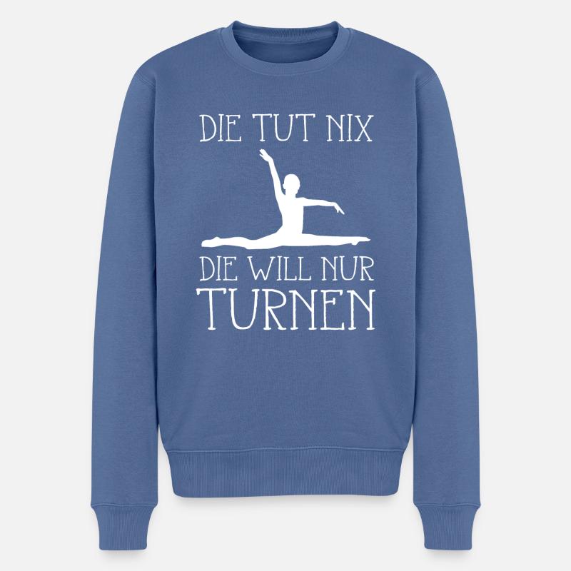 Turner Turnerin - Männer Premium Bio Pullover - Taubenblau