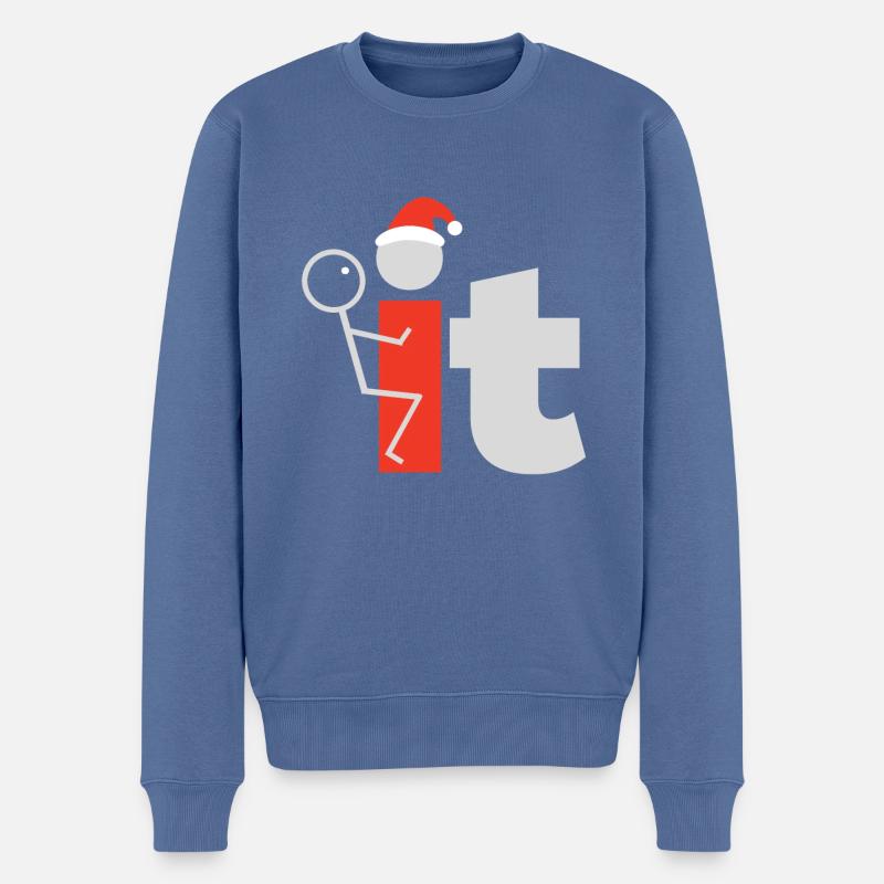 Ugly Christmas Fu .. it - Pull Premium bio Homme - bleu pigeon