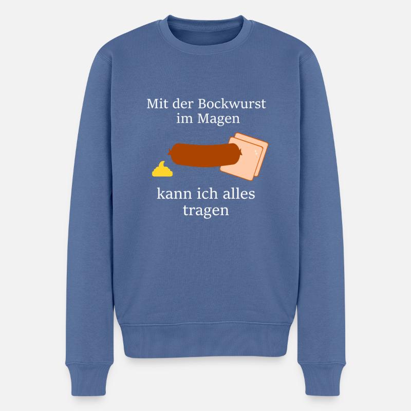 Bockwurst Arbeiter - Männer Premium Bio Pullover - Taubenblau