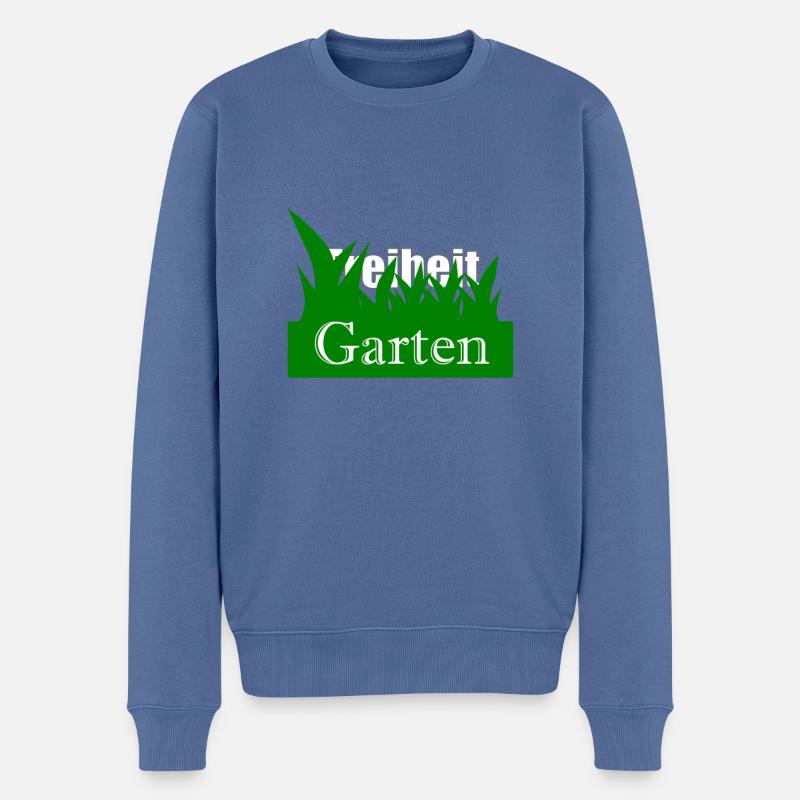 Garten - Männer Premium Bio Pullover - Taubenblau
