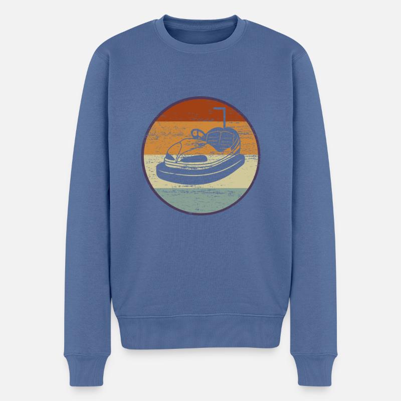 Autoscooter Retro Kirmes 90er Geschenk - Männer Premium Bio Pullover - Taubenblau