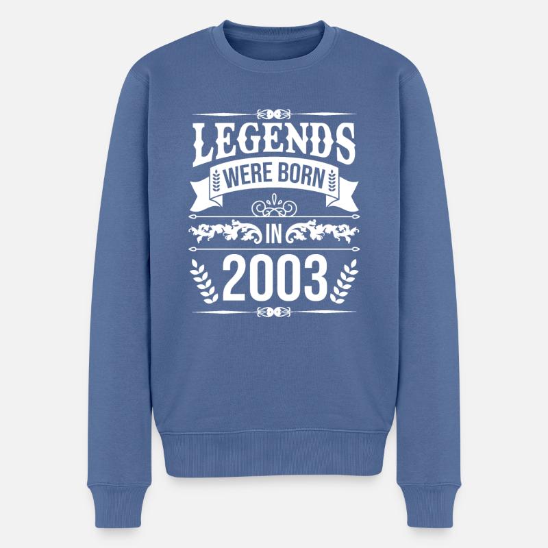 Geburtstag 2003 - Männer Premium Bio Pullover - Taubenblau