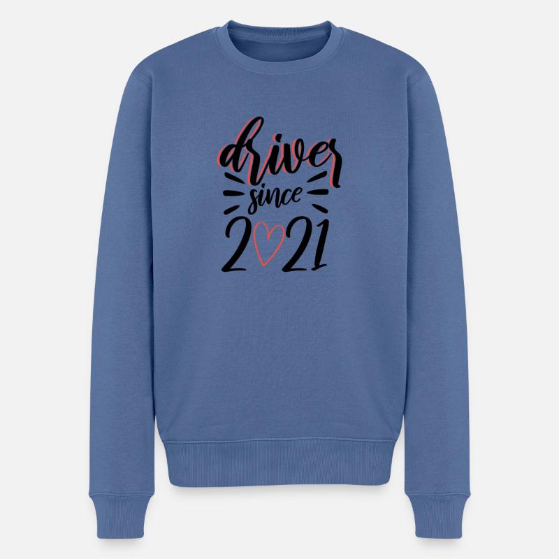 Führerschein bestanden 2021 Fahrprüfung Geschenk - Männer Premium Bio Pullover - Taubenblau