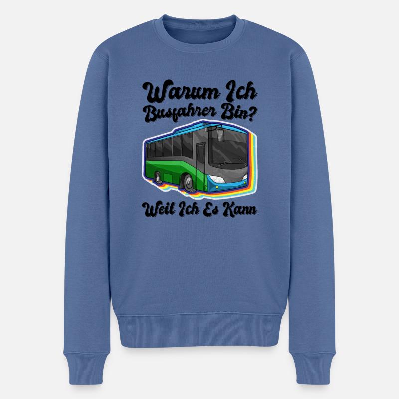 Busfahrer Buslenker Schulbus Beruf Kraftfahrer - Männer Premium Bio Pullover - Taubenblau