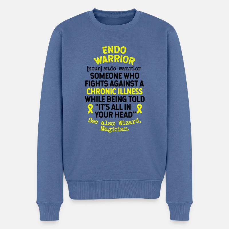 Definition Endo Warrior - Männer Premium Bio Pullover - Taubenblau