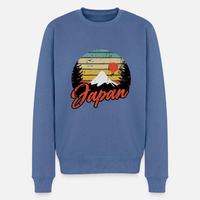 Japan - Männer Premium Bio Pullover - Taubenblau