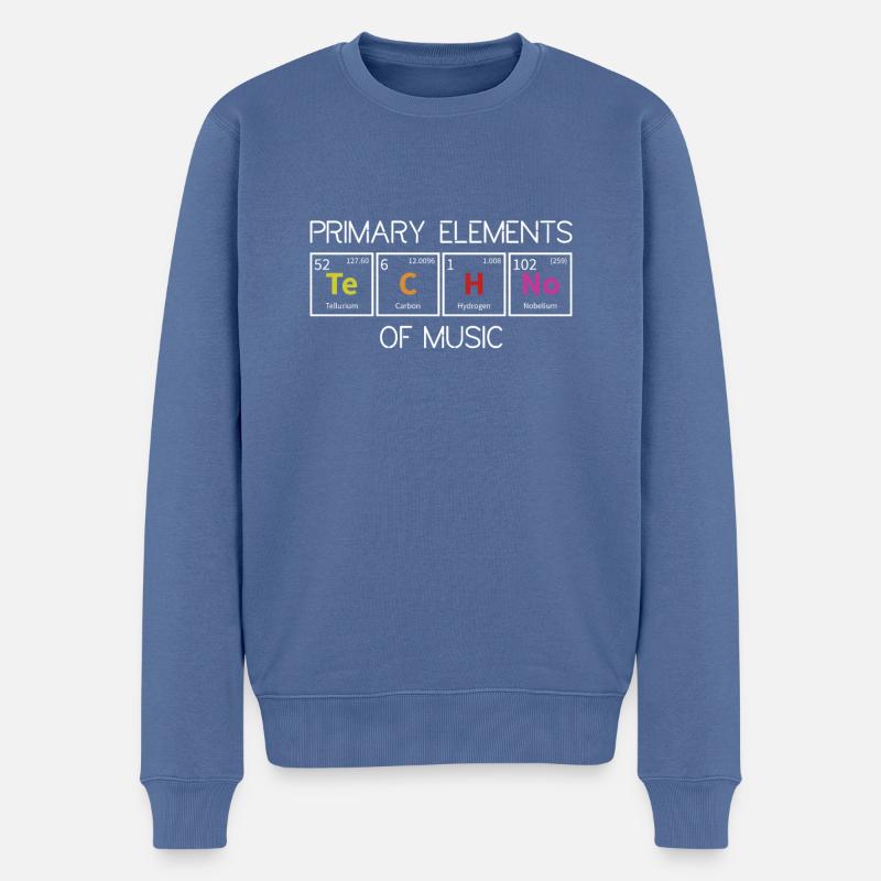 Techno Periodensystem Elemente Rave Techno Music - Männer Premium Bio Pullover - Taubenblau