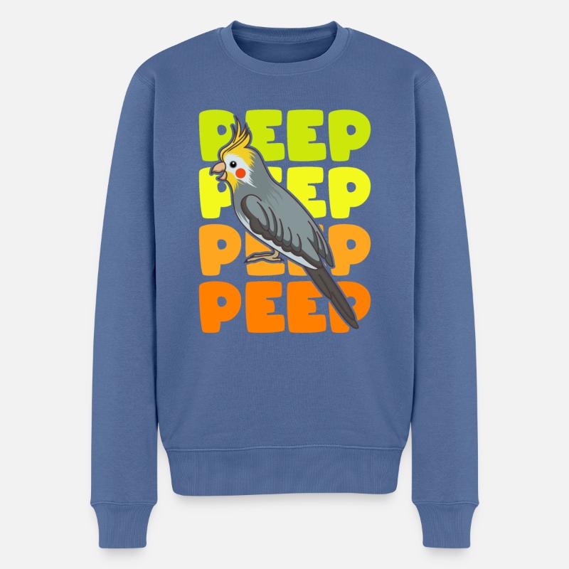 NYMPHENSITTICH Großsittich Geschenk - Männer Premium Bio Pullover - Taubenblau