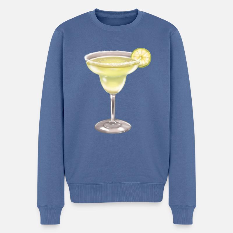 Margarita Cocktail - Pull Premium bio Homme - bleu pigeon
