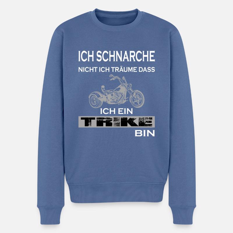 TRIKE TRIKER - Männer Premium Bio Pullover - Taubenblau