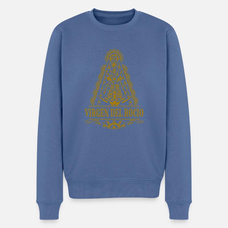 VIRGEN DEL ROCIO by The Manzanita´s - Männer Premium Bio Pullover - Taubenblau