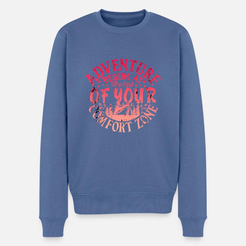 Aventure - Pull Premium bio Homme - bleu pigeon