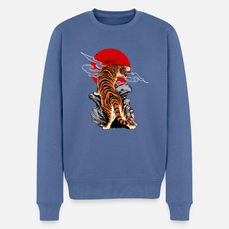 tiger - Pull Premium bio Homme - bleu pigeon