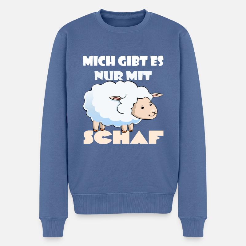 Schaf & Schafe Schäfer geschenke - Männer Premium Bio Pullover - Taubenblau