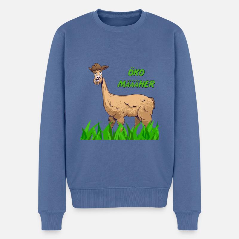 Öko Määäher - Männer Premium Bio Pullover - Taubenblau