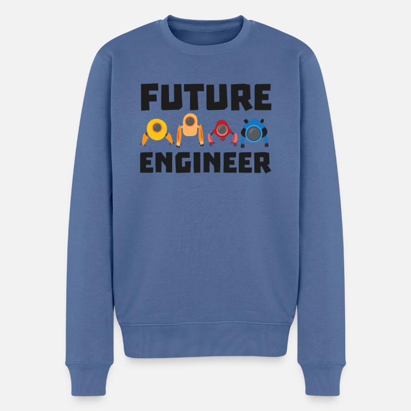 Future Robotics Engineer Kids Robot - Männer Premium Bio Pullover - Taubenblau