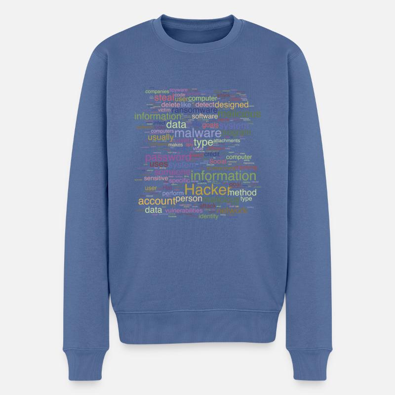 Cybersecurity Computer Programming Digital It - Men's Premium Organic Jumper - stone blue
