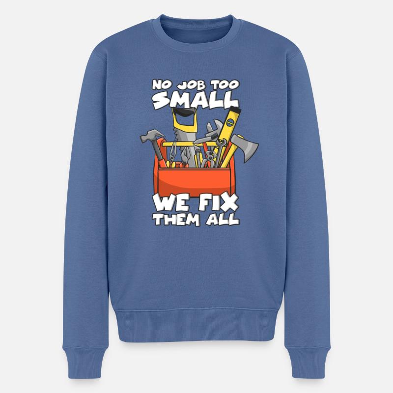 Handwerker - Männer Premium Bio Pullover - Taubenblau