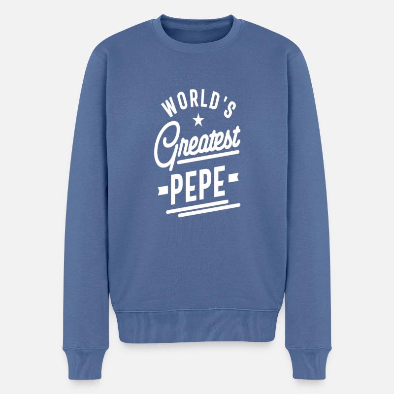 World’s Greatest Pepe - Pull Premium bio Homme - bleu pigeon