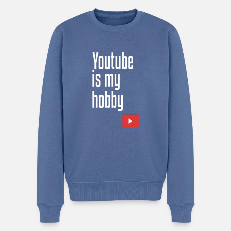 Youtube is my hobby - Pull Premium bio Homme - bleu pigeon