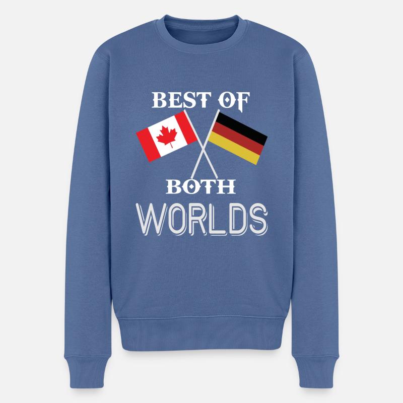 Kanada Deutschland Heimatsland Geschenk - Männer Premium Bio Pullover - Taubenblau