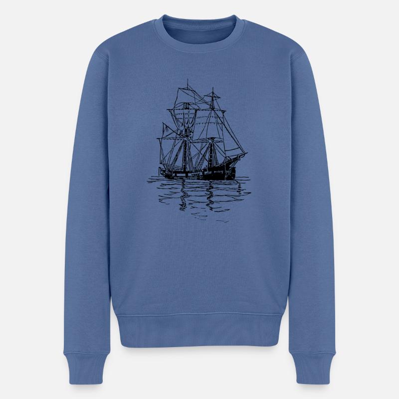 Voilier aquelinent - Pull Premium bio Homme - bleu pigeon