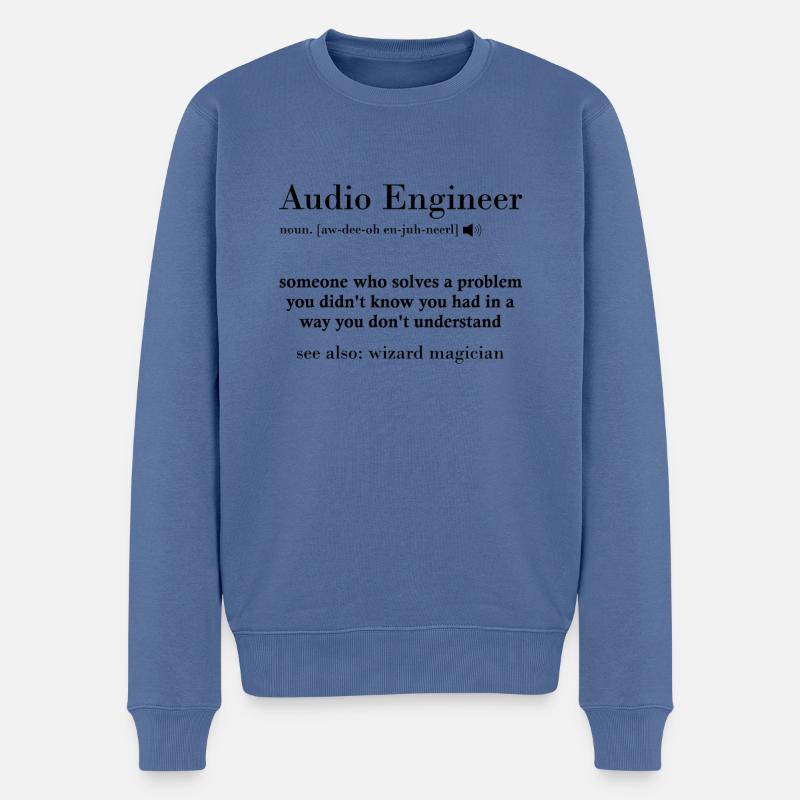 Audio Engineer Significateur de son - Pull Premium bio Homme - bleu pigeon