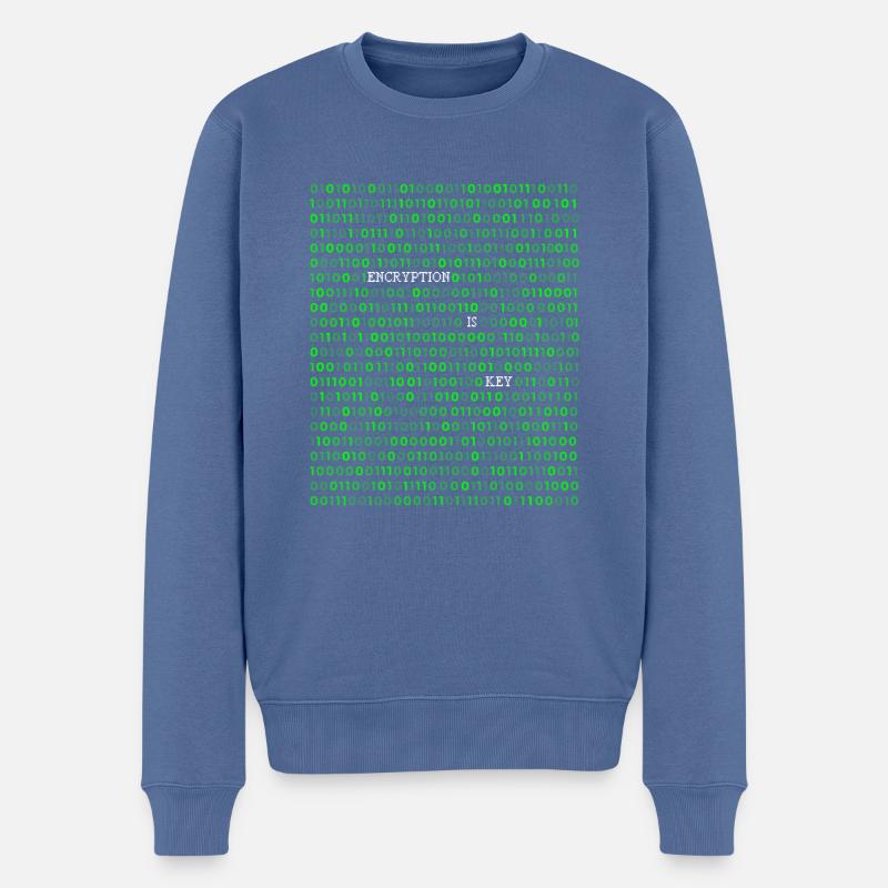 Computer Scientist Nerd Gift Programming Geek - Men's Premium Organic Jumper - stone blue