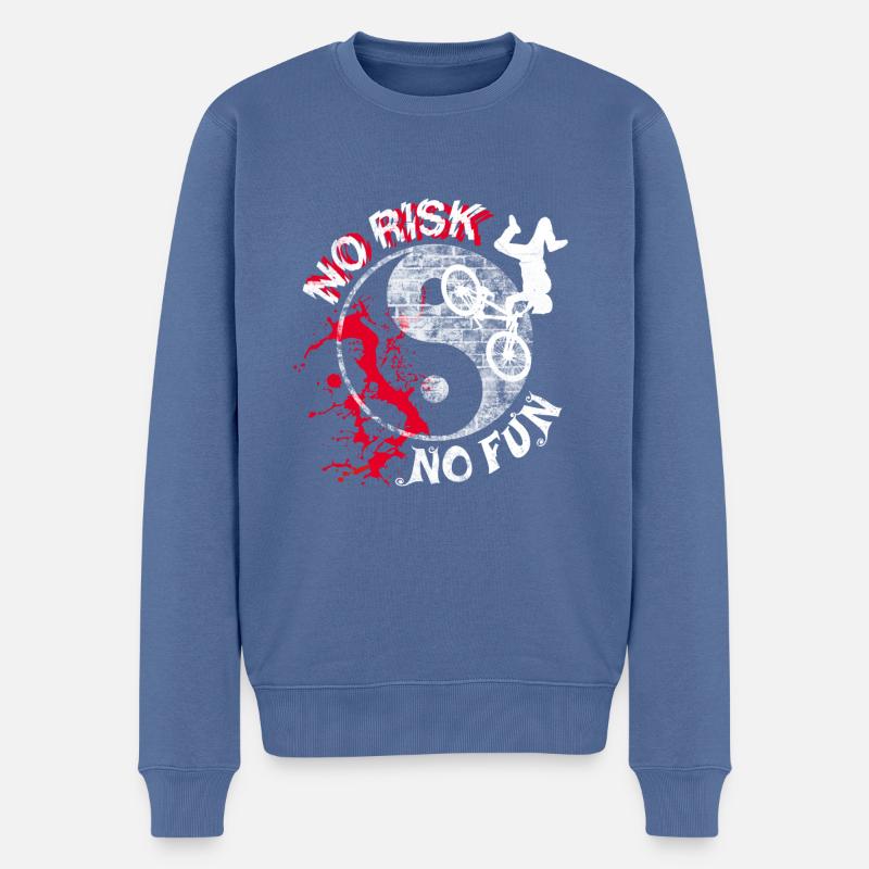 VTT VTT Downhill - Pull Premium bio Homme - bleu pigeon
