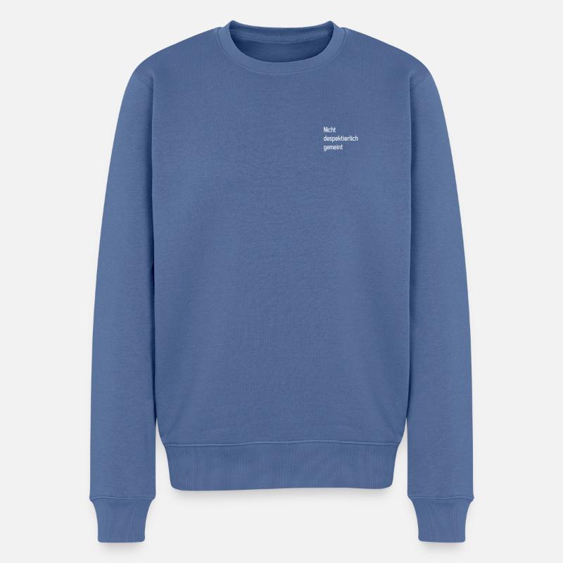 Nicht despektierlich gemeint - Männer Premium Bio Pullover - Taubenblau