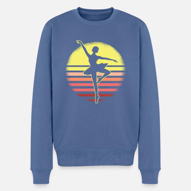 Ballerine Ballet Danseur mode Danse Cadeau - Pull Premium bio Homme - bleu pigeon