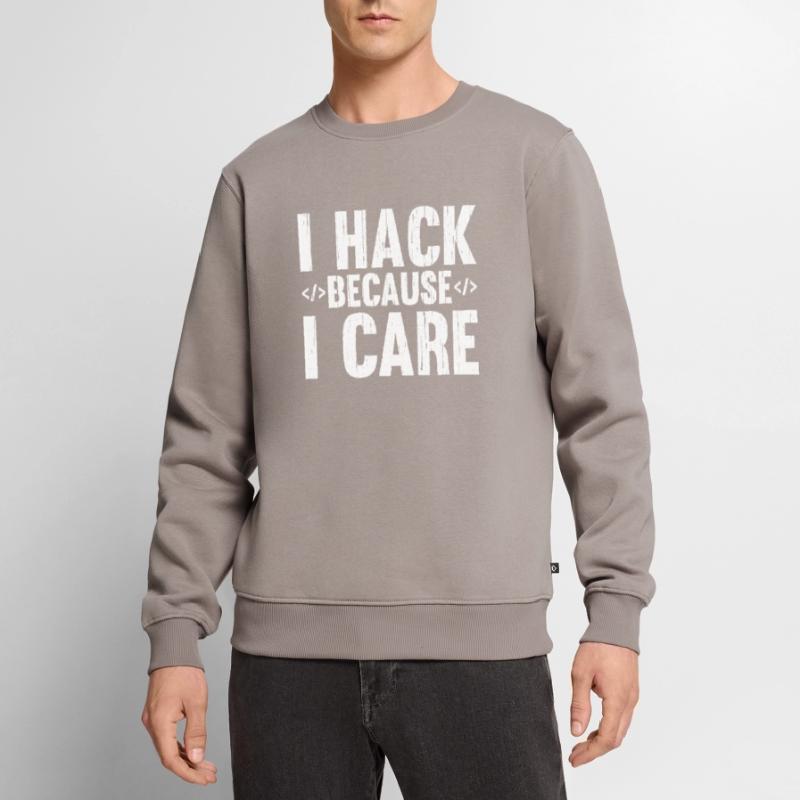 Hacker Hacking Code Computer admin Spruch Geschenk Männer Premium Bio Pullover