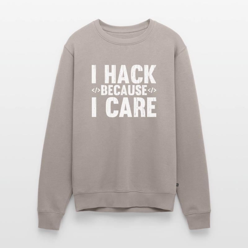 Hacker Hacking Code Computer admin Spruch Geschenk Männer Premium Bio Pullover