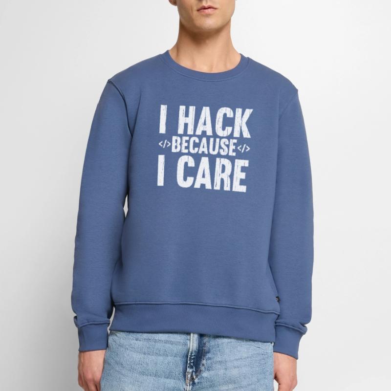 Hacker Hacking Code Computer admin Spruch Geschenk Männer Premium Bio Pullover