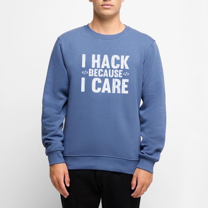 Hacker Hacking Code Computer admin Spruch Geschenk Männer Premium Bio Pullover