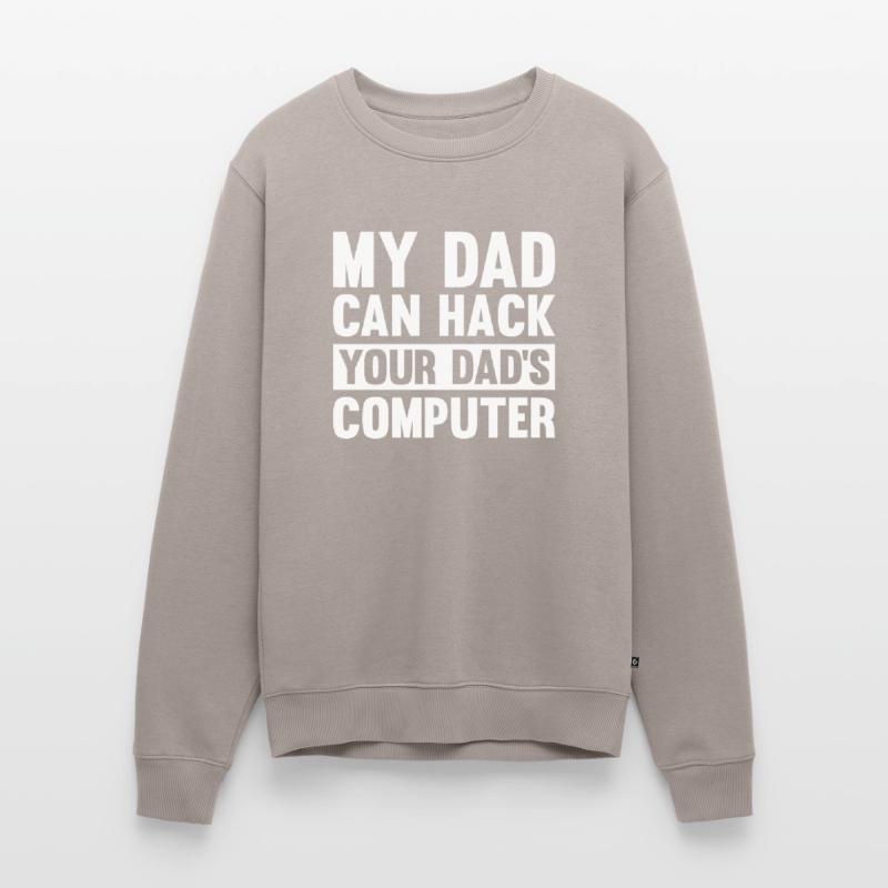 Hacker Hacking Code Computer papa Spruch Geschenk Männer Premium Bio Pullover