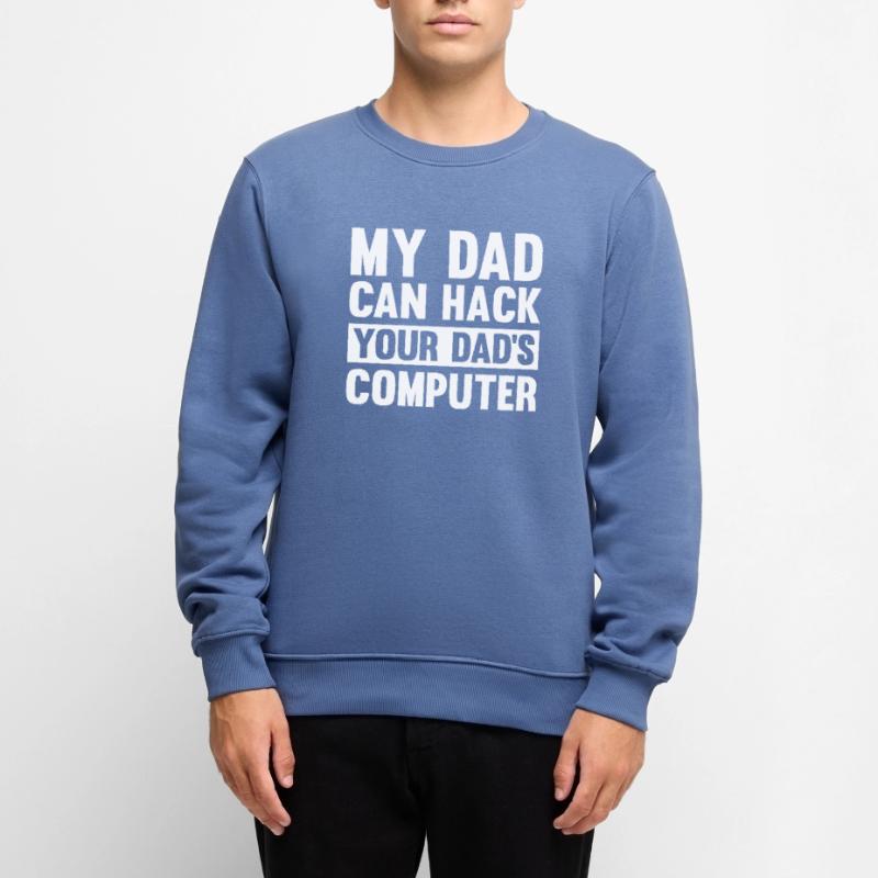 Hacker Hacking Code Computer papa saying gift Men's Premium Organic Jumper
